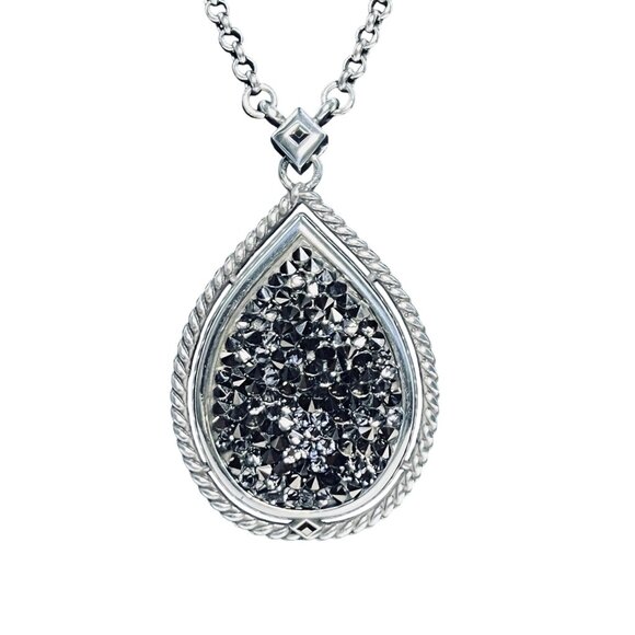 Brighton Crystal Rocks Rolo Chain Necklace And Hinged Bracelet Set (5970) - Picture 3 of 10